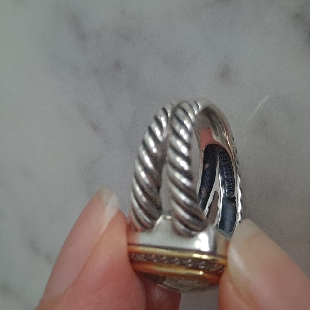 Authentic David Yurman Albion ring, Prasiolite - Picture 9 of 17